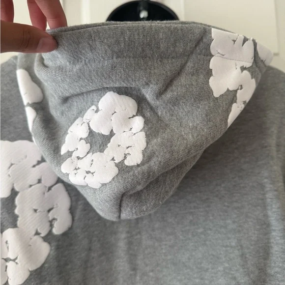 Cozy Gray Denim Tears Hoodie - Picture 4 of 5